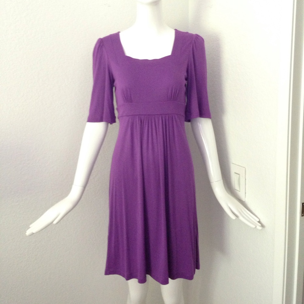 BCBG purple jersey dress